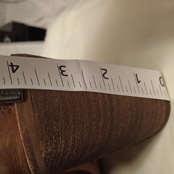 Vince Camuto Open Toe Bootie Nubuck Leather 9 - Picture 8 of 8